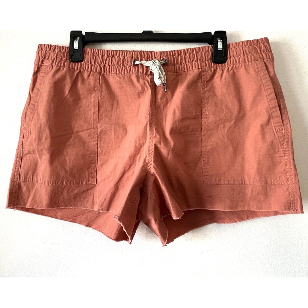 Vuori Ripstop Drawstring Shorts Organic Cotton Coral Cinnamon Large